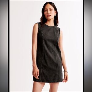 NWT Abercrombie & Fitch Charcoal Denim Mini Dress